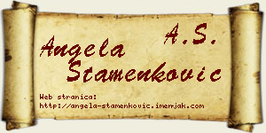 Angela Stamenković vizit kartica
